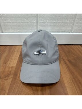 Light Gray Men’s Baseball Cap with Soccer Cleat Embroidery
